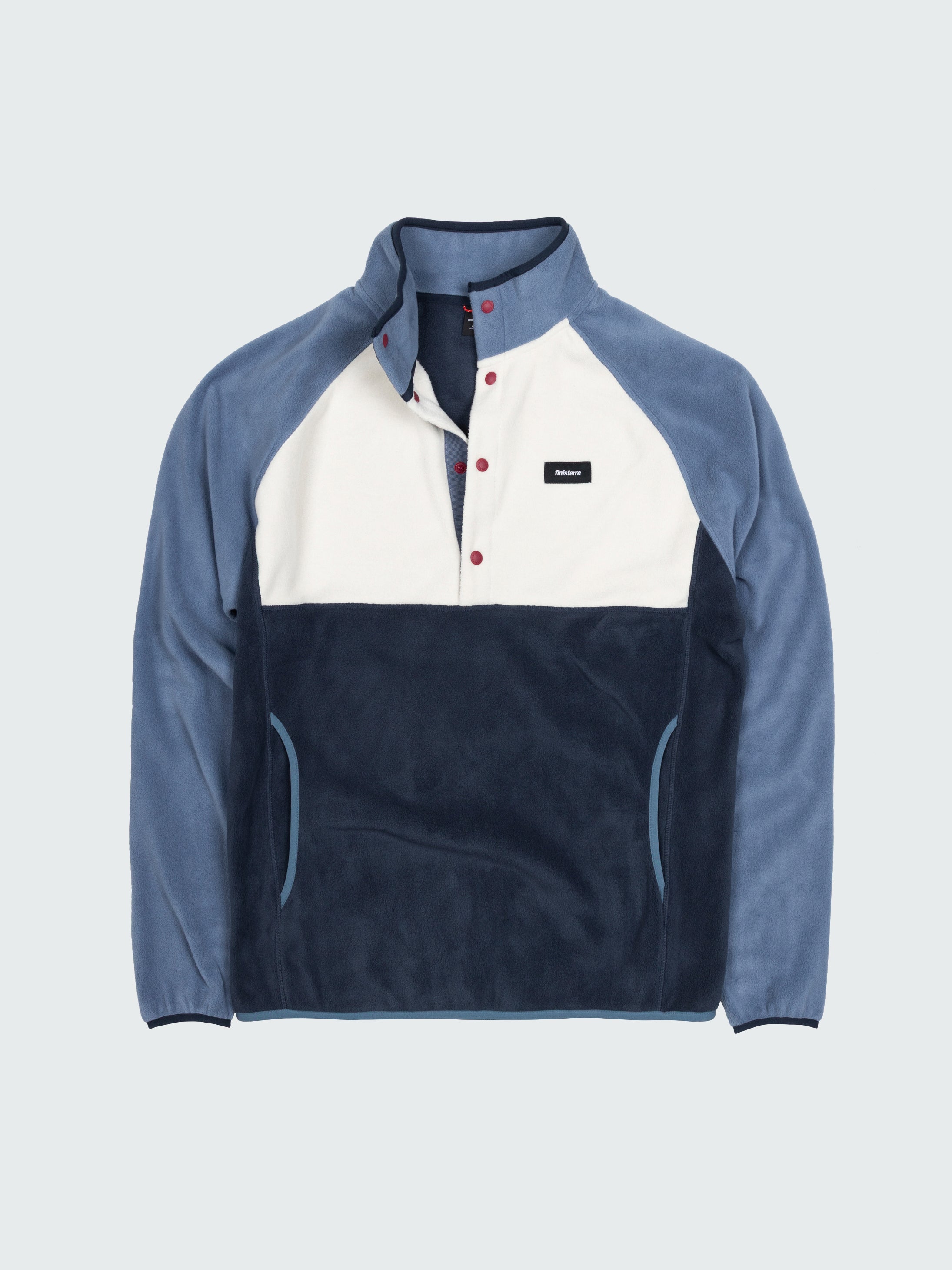 Men's Recycled 1/4 Fleece in Navy/Whitewater/Ozone Blue - Axiom