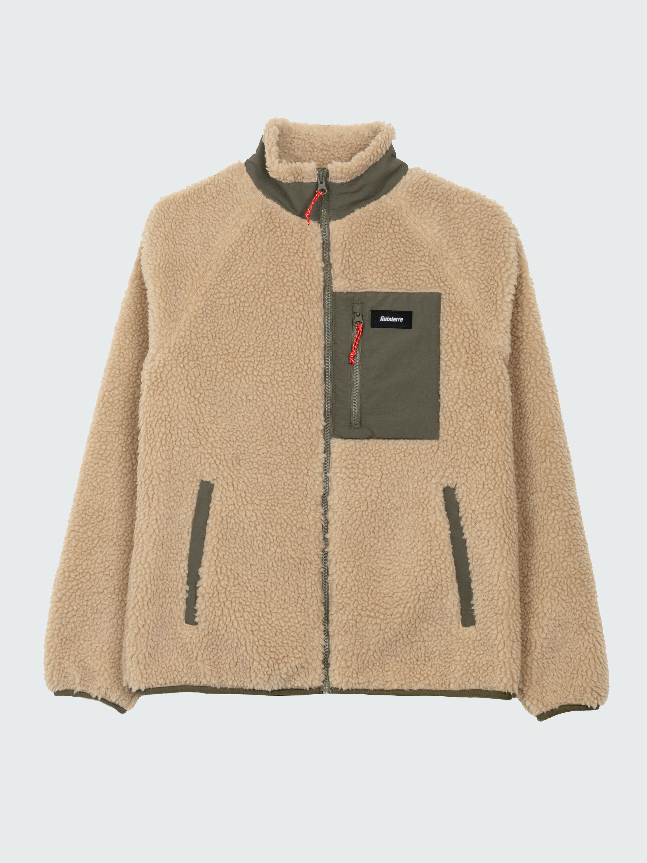 Women's Fleece Natural Sandstone/Olive - Offshore | Finisterre
