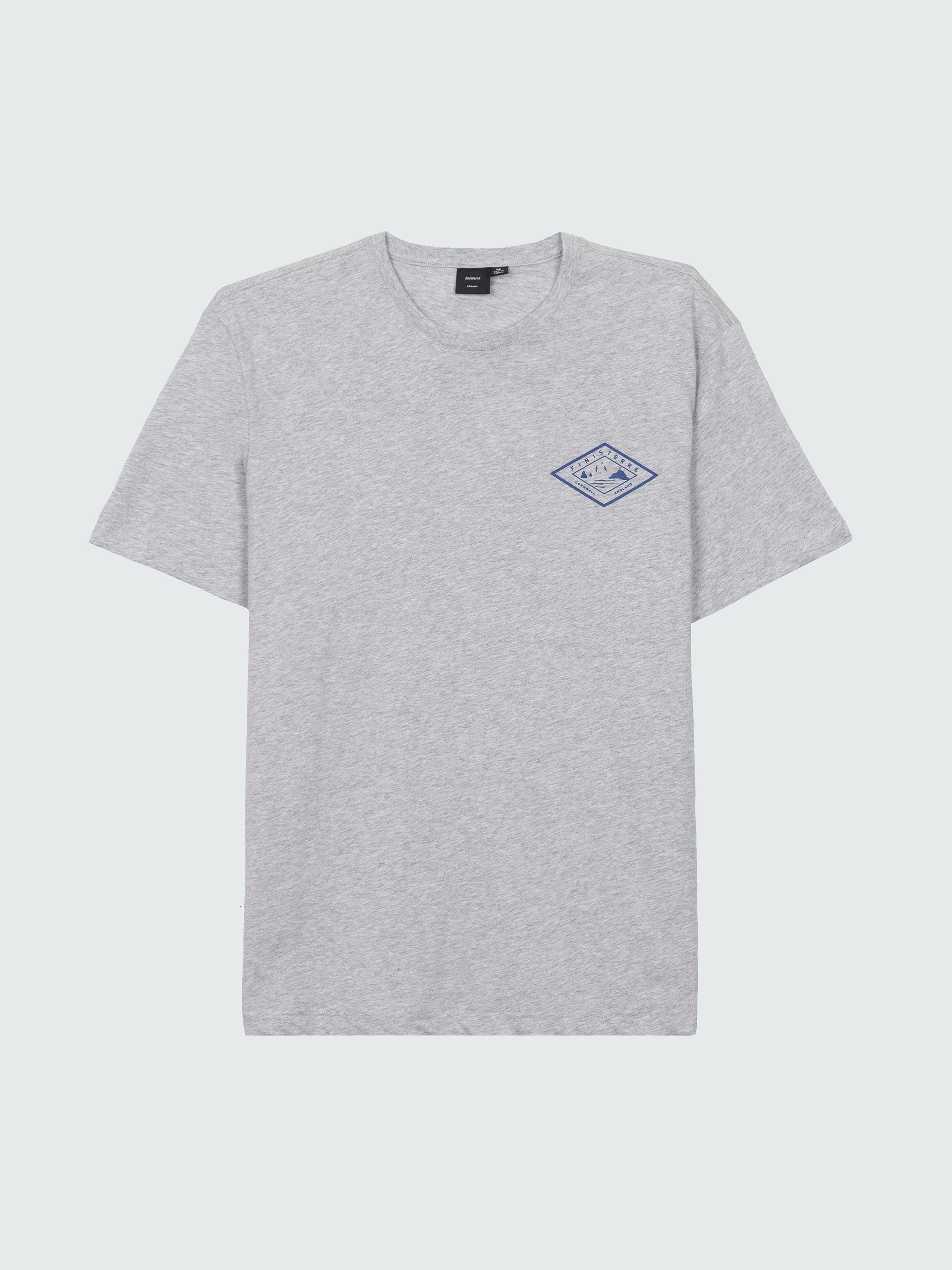 Men's Diamond Logo T-Shirt in Grey Marl | Finisterre