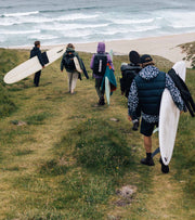 Finisterre Summer 2022 models walk with boards and new Finisterre gear