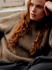 Women's Amy Powney + Finisterre Fisherman Rib Crew Neck Jumper