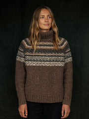 Women's Rocall Fair Isle Roll Neck Jumper