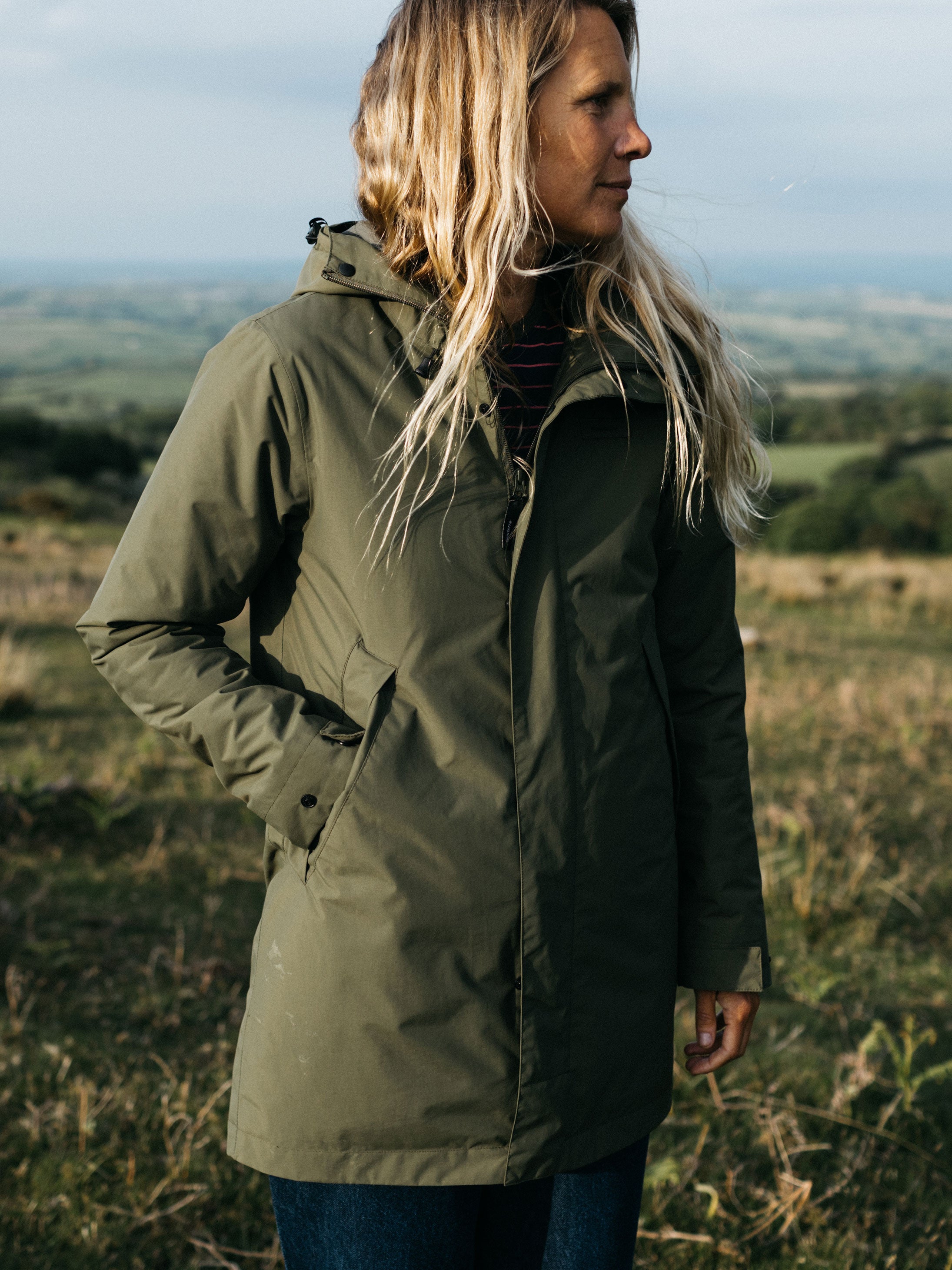 Faux Fur-Lined Anorak Parka Jacket in Olive – Niobe Clothing