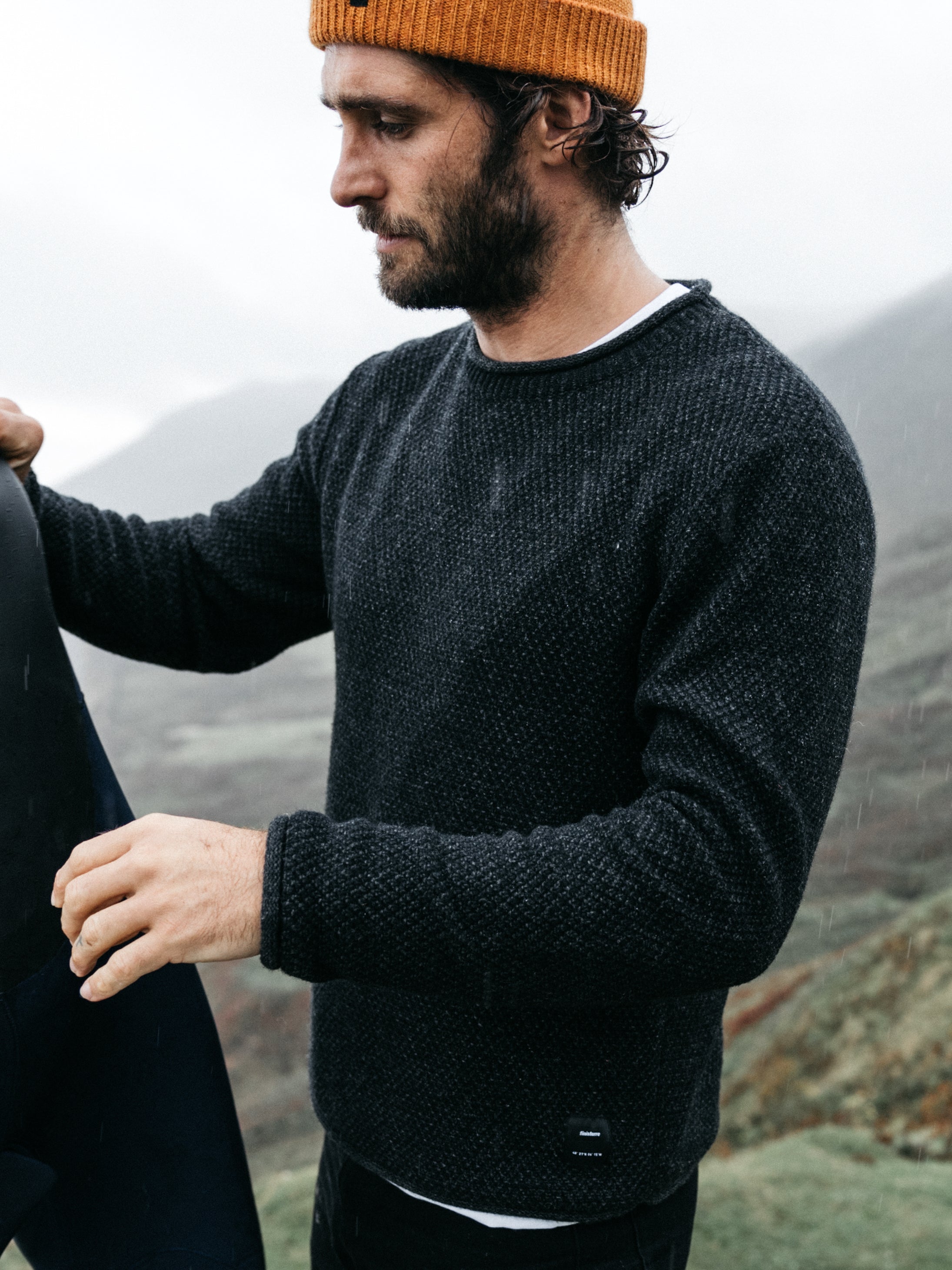Finisterre Men's Wild Sea Tee - Ecru