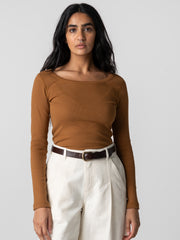 Women's Powes Ribbed Long Sleeve T-Shirt