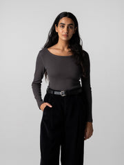Women's Powes Ribbed Long Sleeve T-Shirt