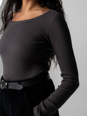 Women's Powes Ribbed Long Sleeve T-Shirt