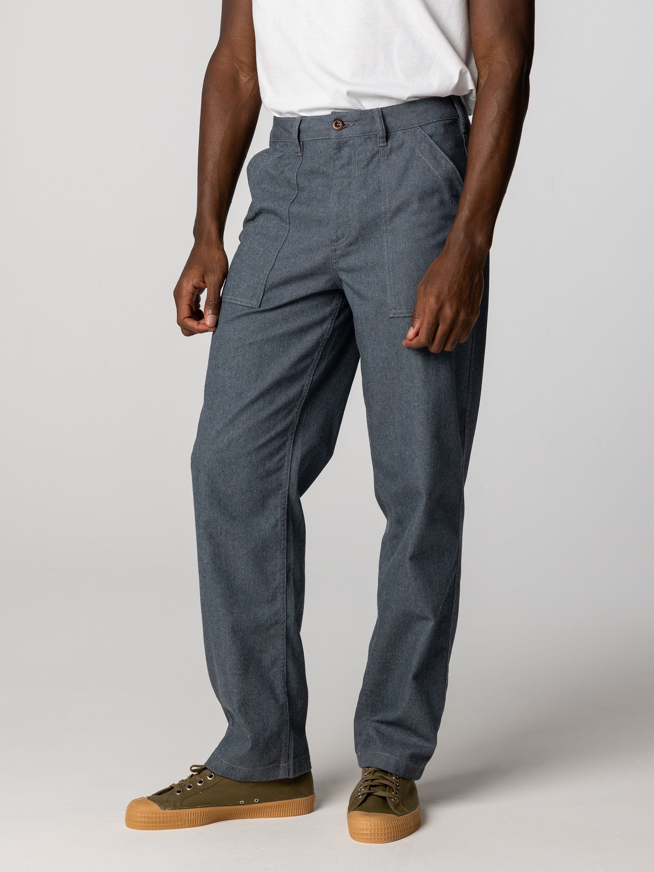 Men's Recycled Denim Trouser in Indigo Grey - Resurge | Finisterre