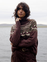 Women's Merrose Fair Isle High Neck Jumper
