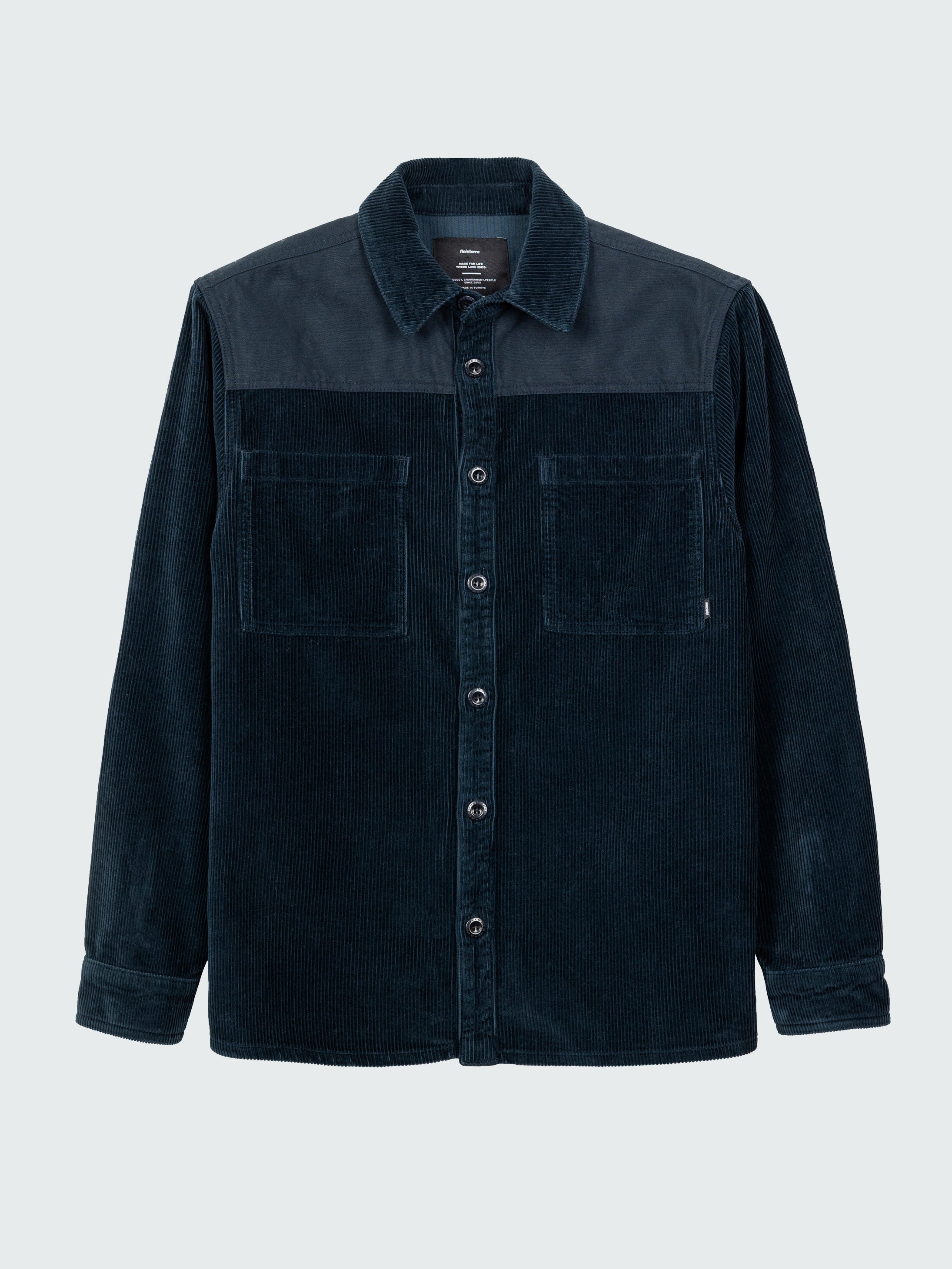Finister R Men's Organic Cotton Cord Shirt in Navy - Basset | Finisterre