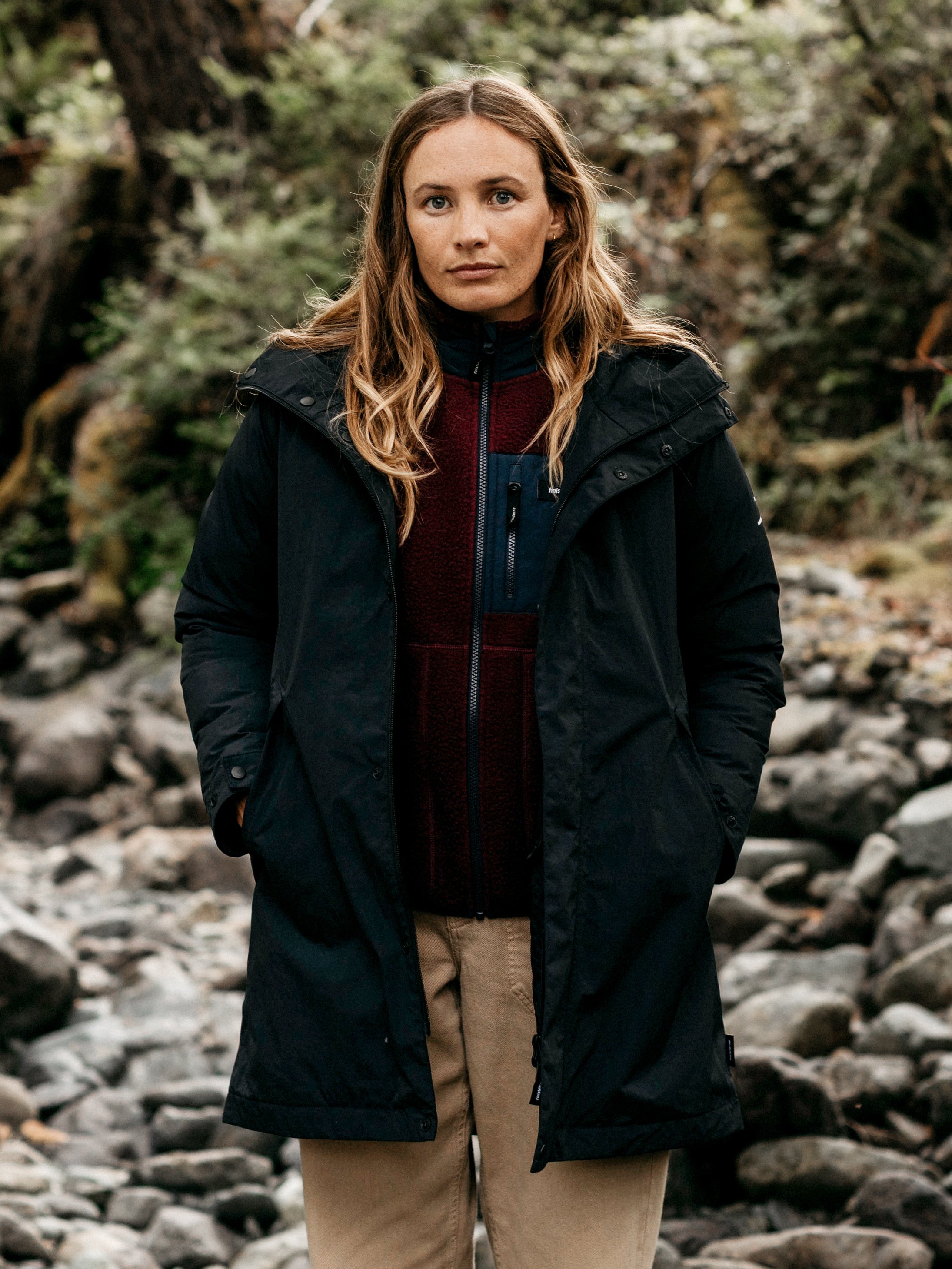 Women's Recycled Waterproof Parka in Black - Skye | Finisterre