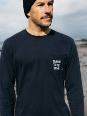 Save The Sea Long Sleeve Pocket T-Shirt