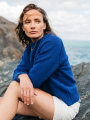 Anvon Damenstrickpullover mit Rundhalsausschnitt