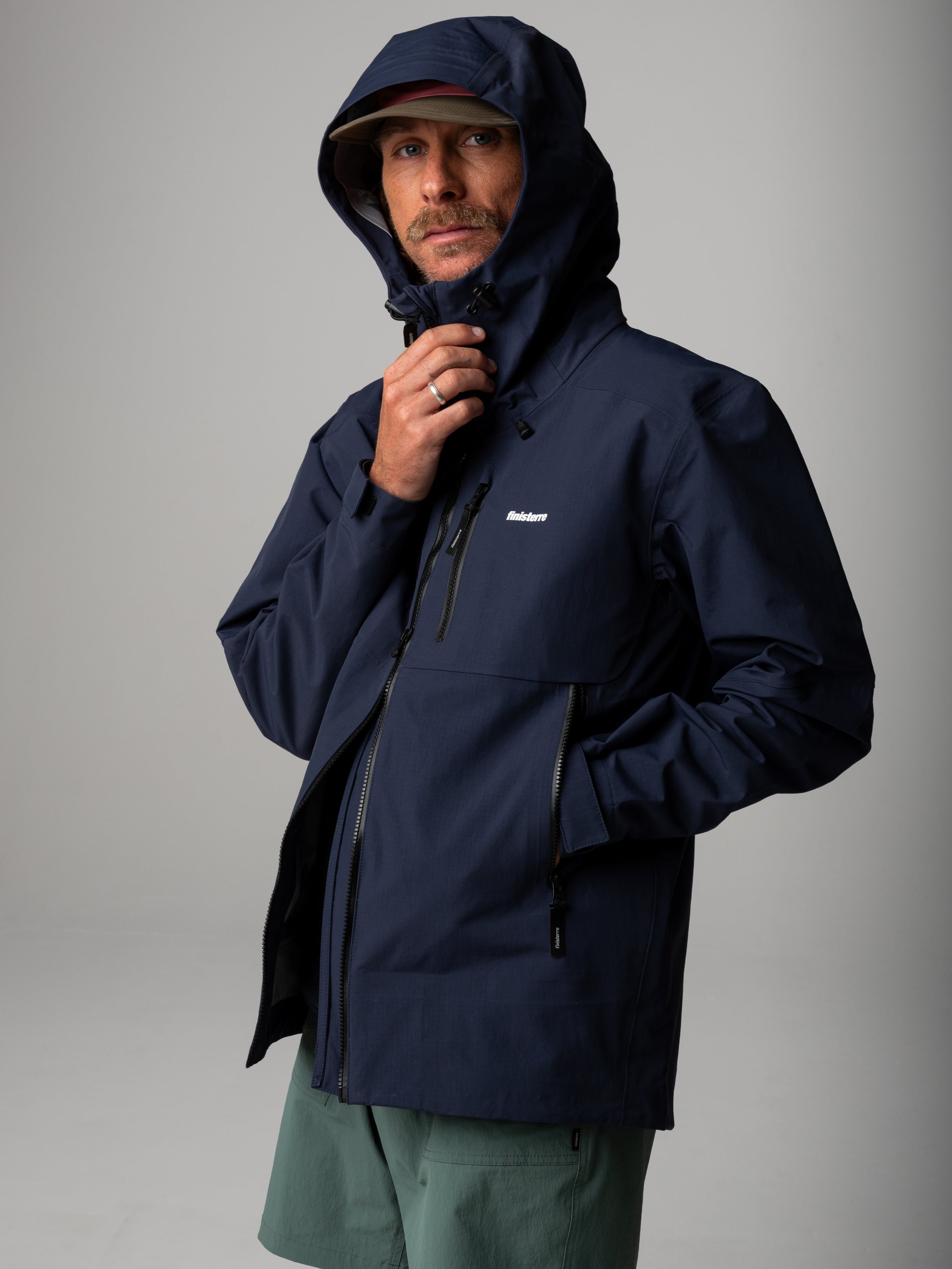 Men's Stormbird Waterproof Jacket in Navy | Finisterre