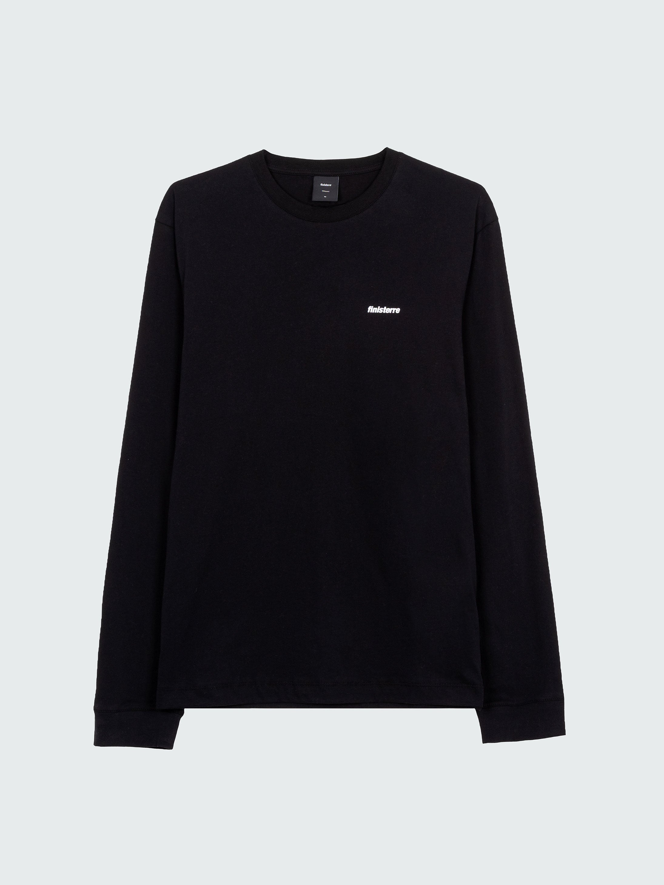 Men's Harlyn Logo Long Sleeve T-Shirt in Black | Finisterre