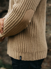 Men's Needus Patched Crew Knit Sweater