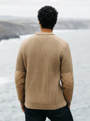 Men's Needus Patched Crew Knit Sweater