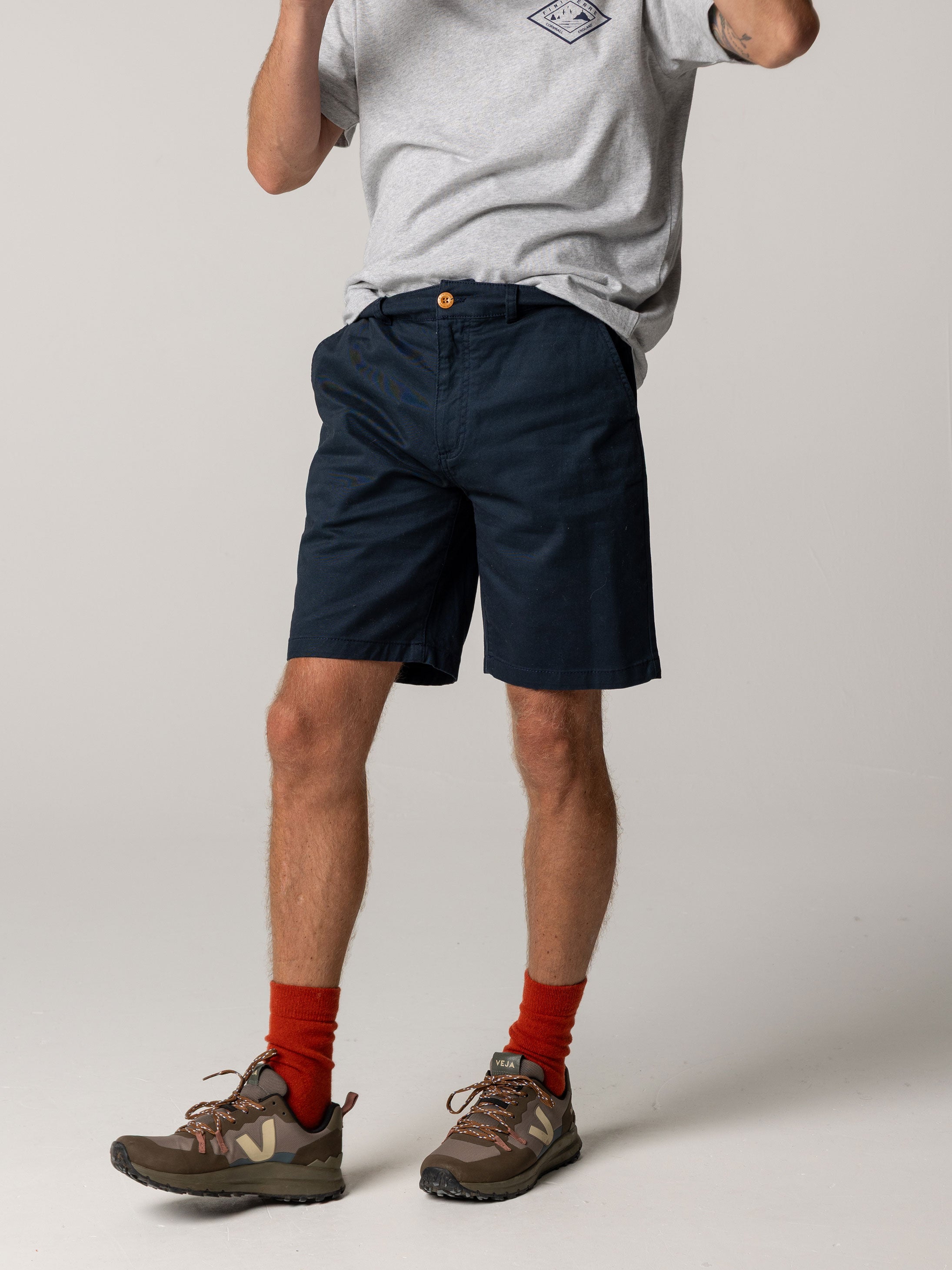 Men's Organic Cotton Shorts in Navy - Rincon | Finisterre