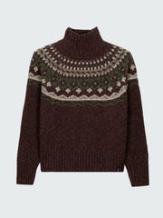 Women's Merrose Fair Isle High Neck Jumper