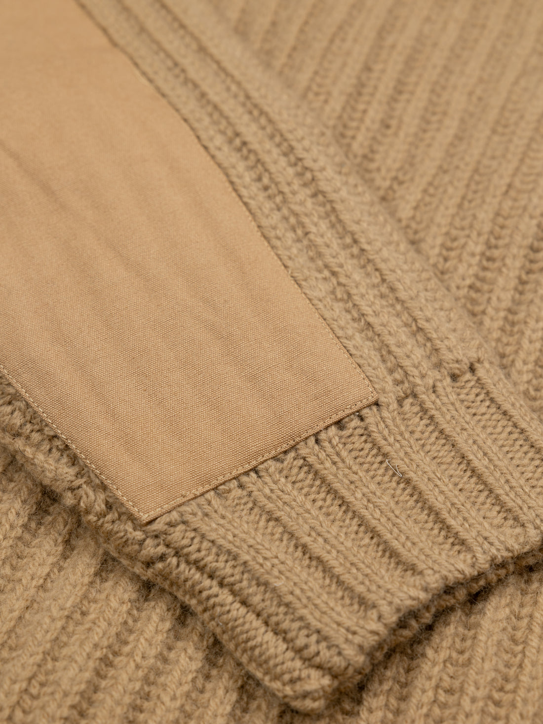 Men's Patched Crew Knit Sweater in Flint Needus Finisterre