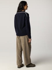 Women's Eva Contrast Stitch Jumper