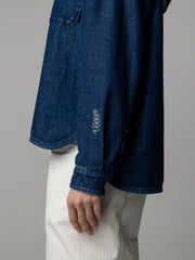 Women's Floral Marine Denim Shirt