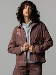 Women's Floral Marine Yarrel Printed Jacket