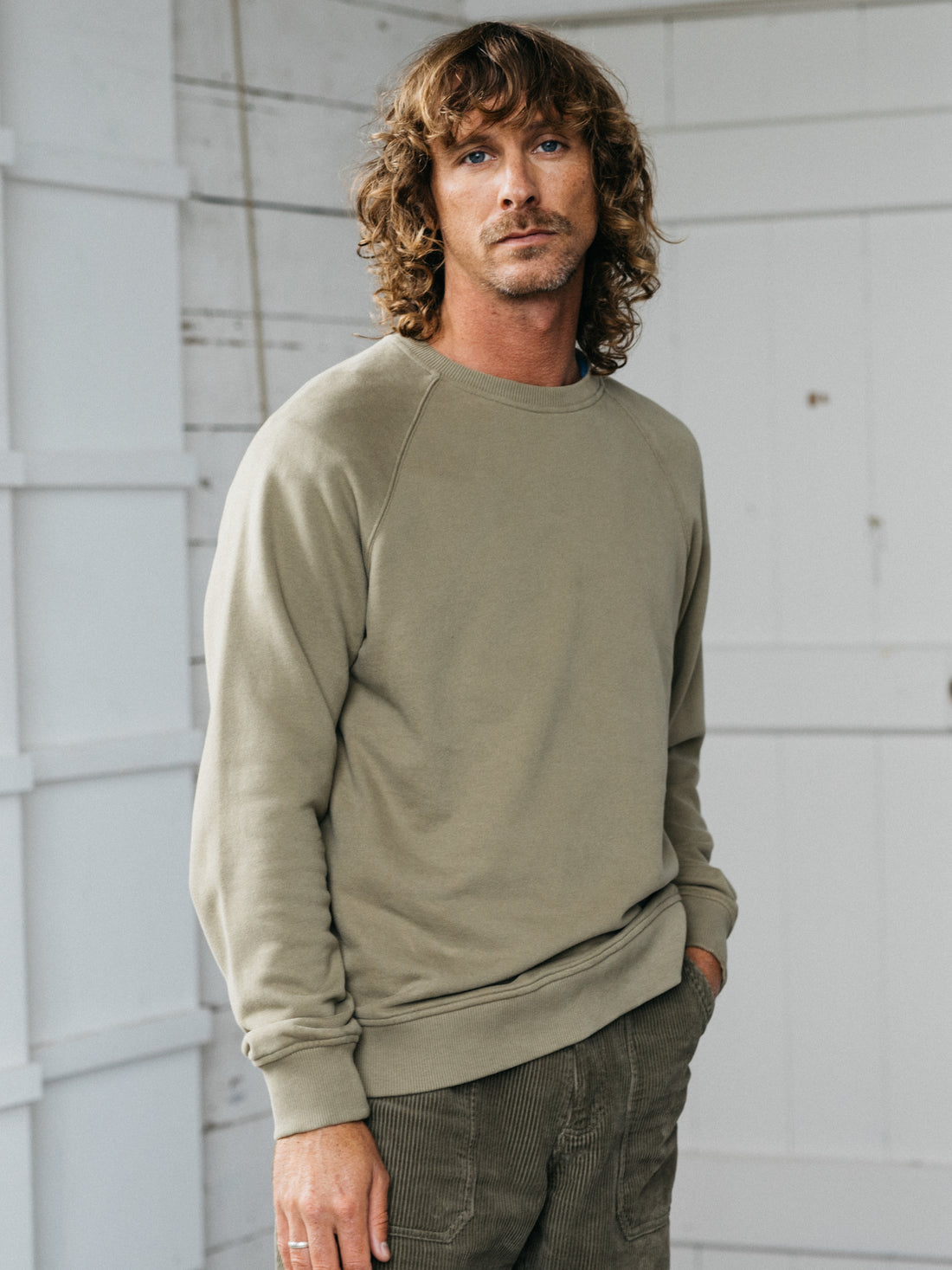 Finisterre Men's Mora Jumper - Woodsmoke main image 1