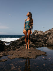 Women's Senara V-Neck Printed Swimsuit