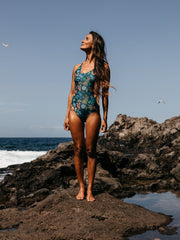 Women's Senara V-Neck Printed Swimsuit