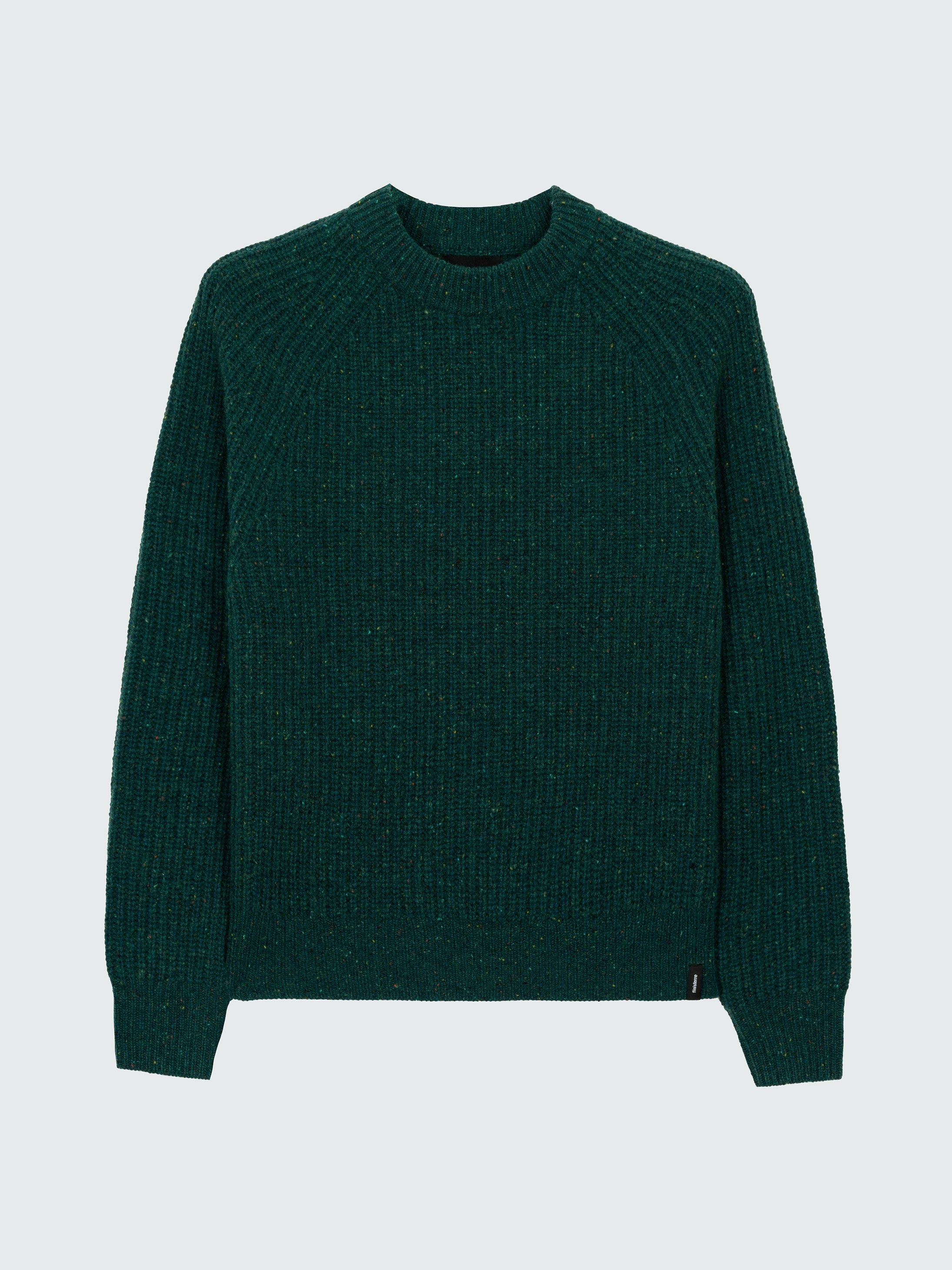 Women's Fisherman Wool Knit Jumper (Green) | Finisterre