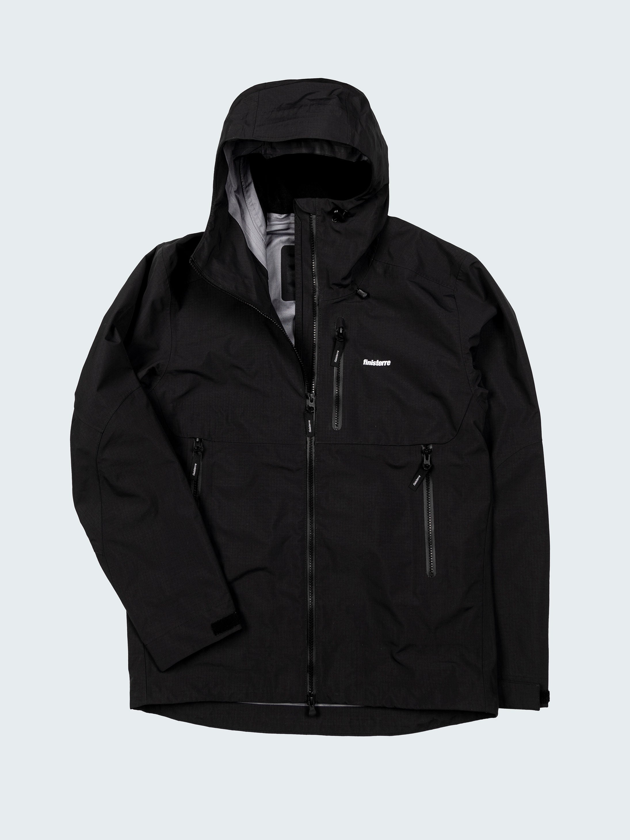 Men's Stormbird Waterproof Jacket in Black | Finisterre