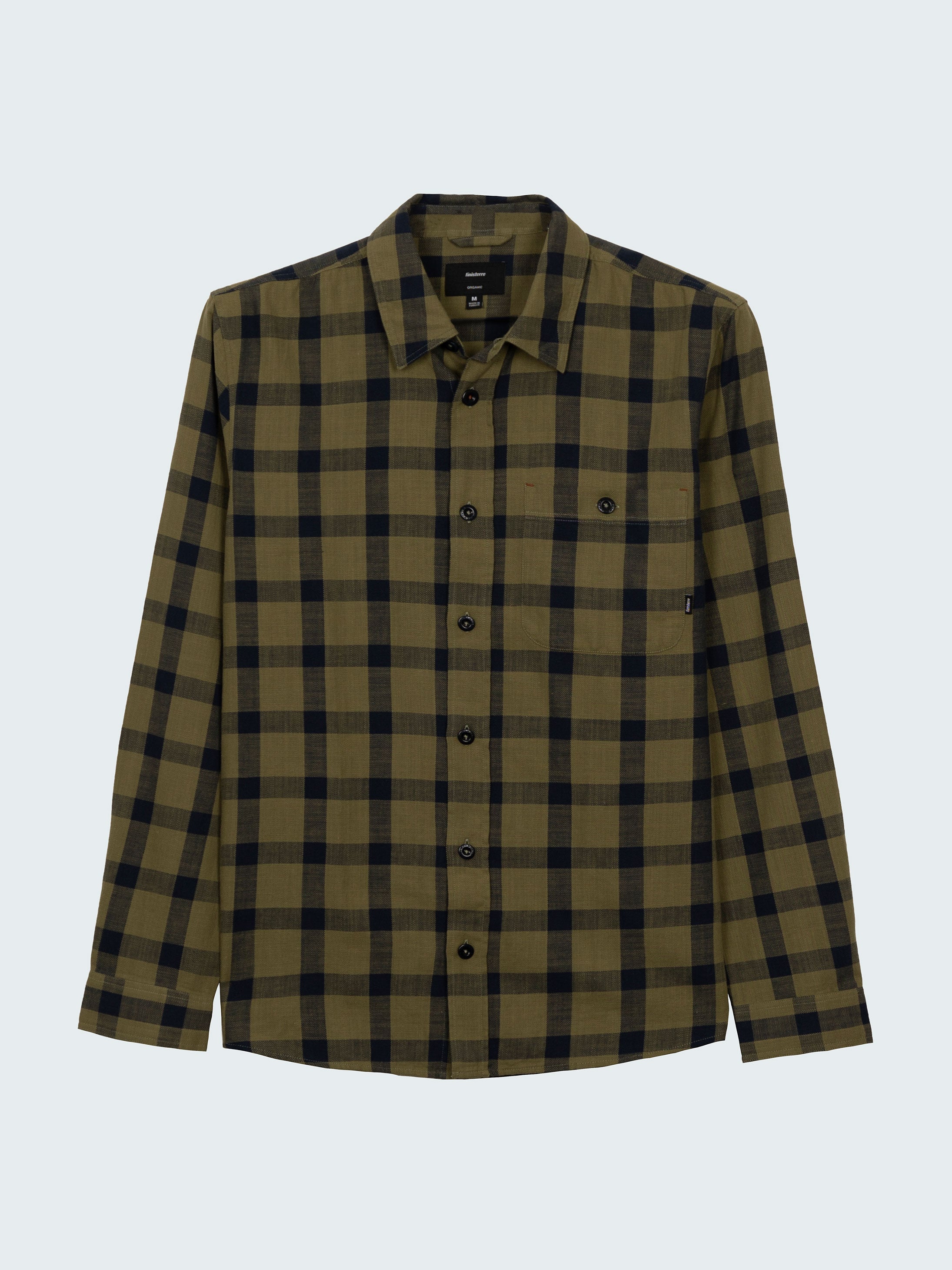 Men's Organic Check Shirt in Moss Check - Cardew | Finisterre