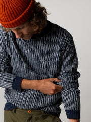 Men's Selfost Nordic Patterned Crew Jumper