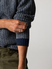 Men's Selfost Nordic Patterned Crew Jumper