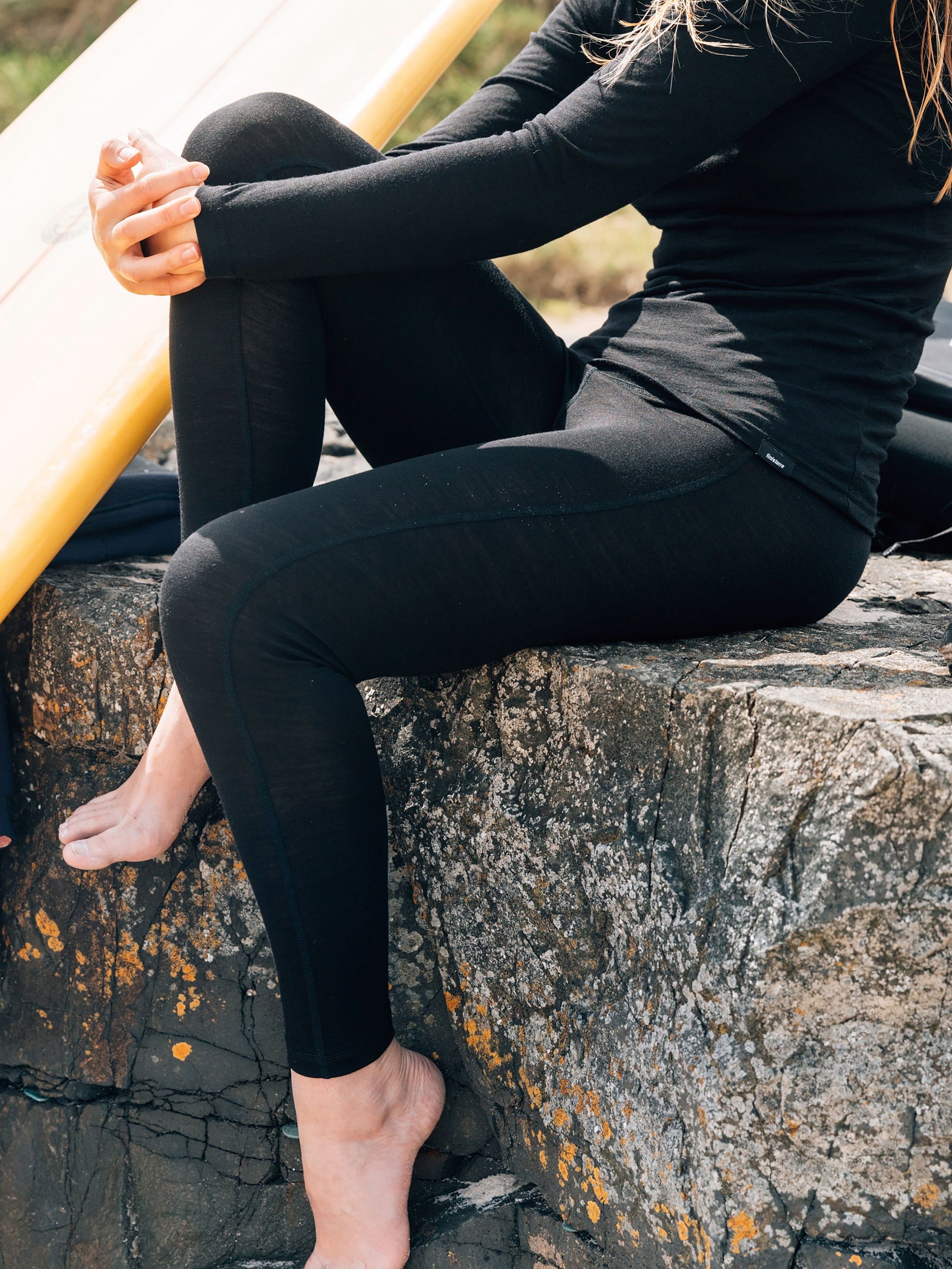Women's Zephyr Merino Wool Leggings in Black