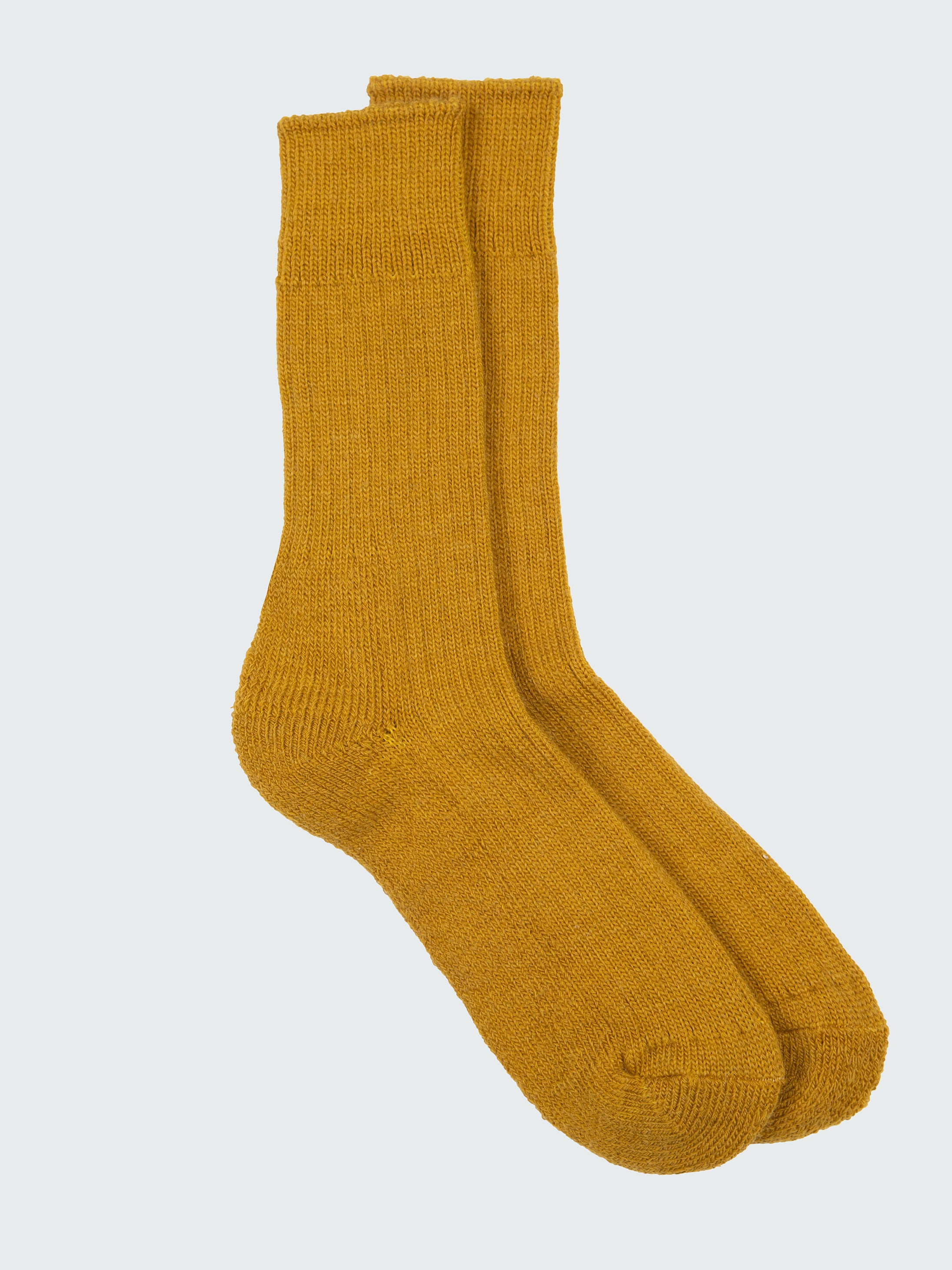 Last Long Ribbed Sock in Yellow | Finisterre