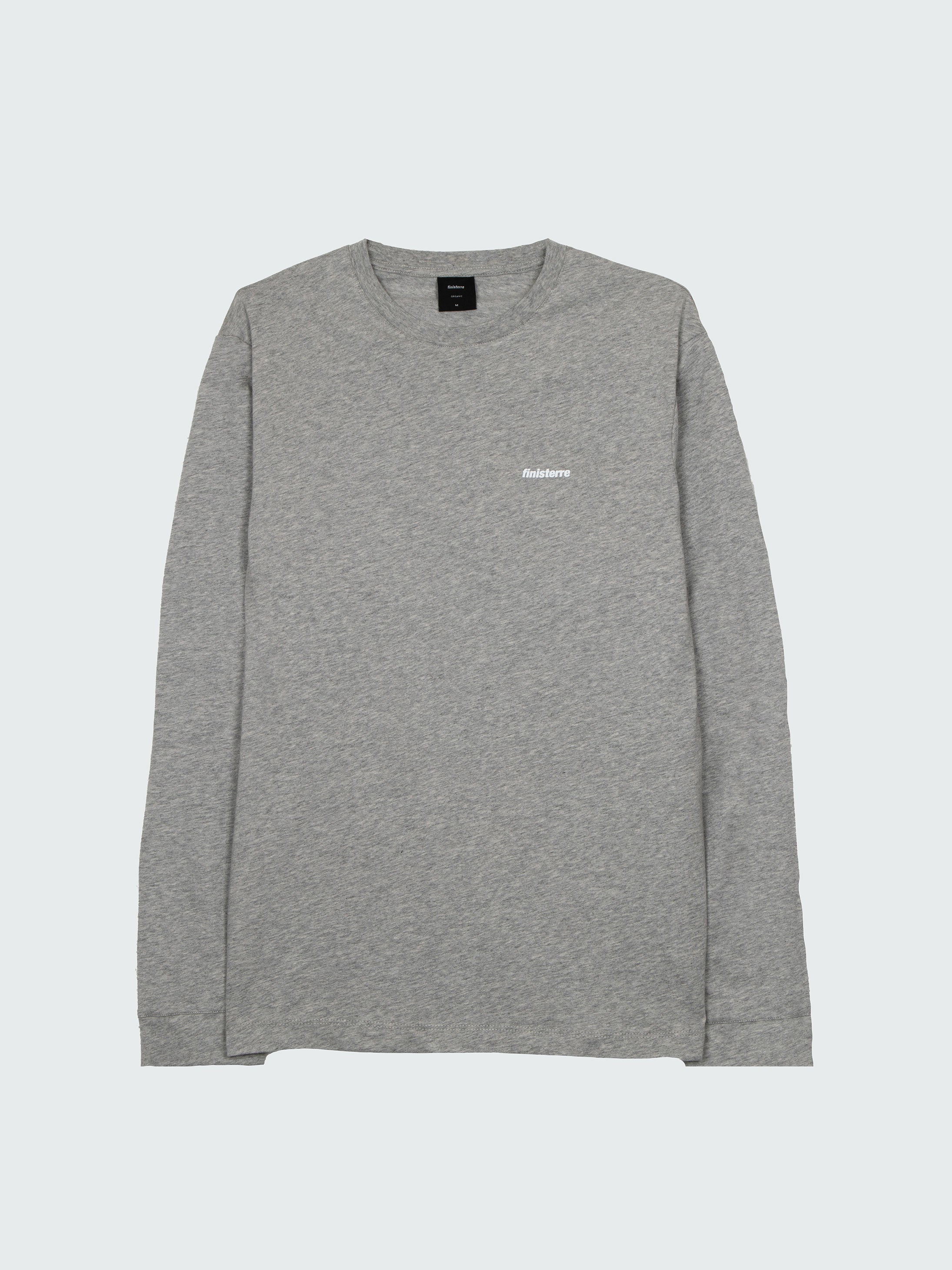Men's Harlyn Logo Long Sleeve T-Shirt in Grey Marl | Finisterre
