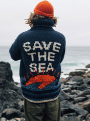 Limited Edition 'Save The Sea' Hand Knitted Activist Jacket
